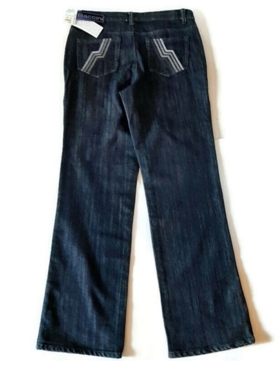 Baccini Denim - New Denim Relaxed Fit Jeans Baccini dark wash denim Blue Trousers NWT Sz 8